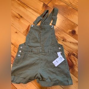 Green Overall Shorts No Boundaries Medium